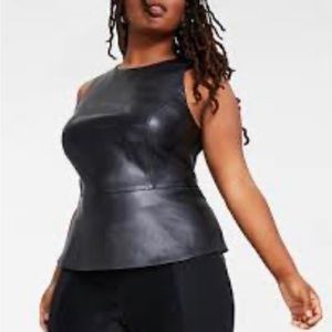 Bar III Plus Size Faux-Leather